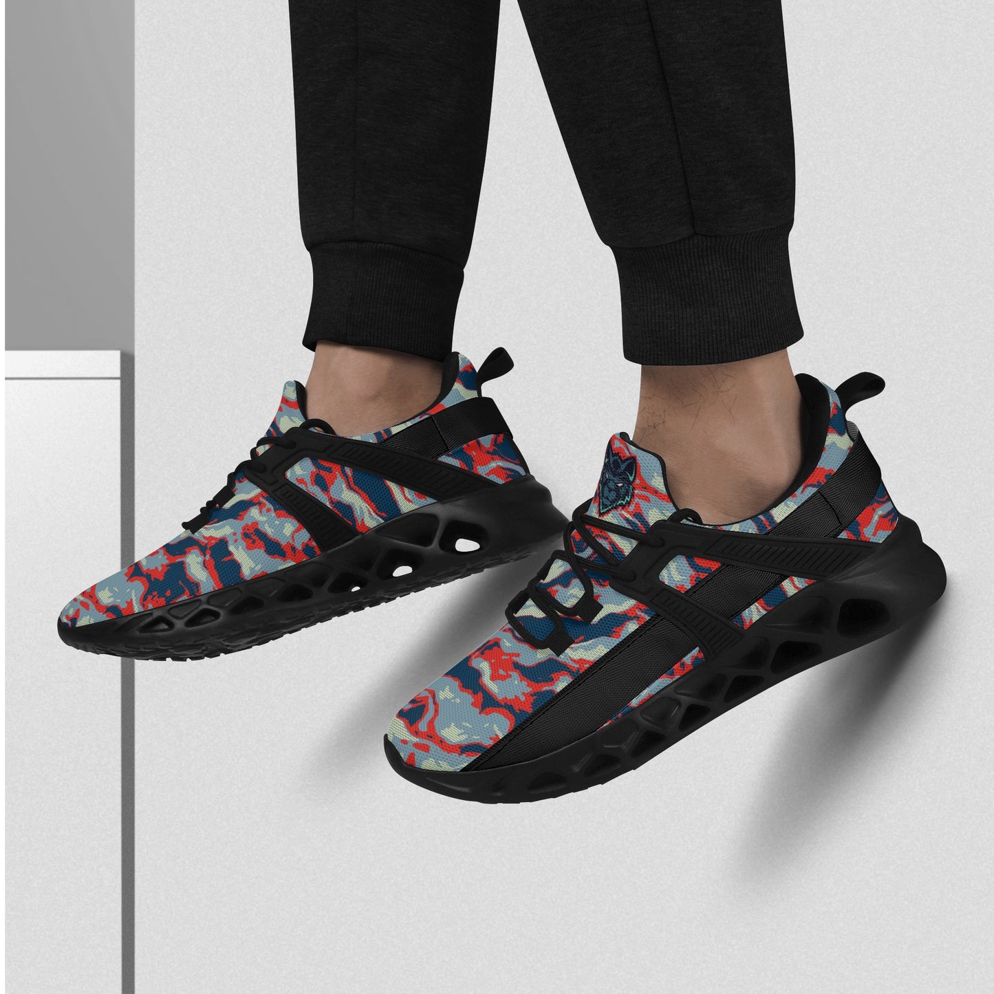 Mens New Elastic Sport Sneakers - Canvas Graffitti