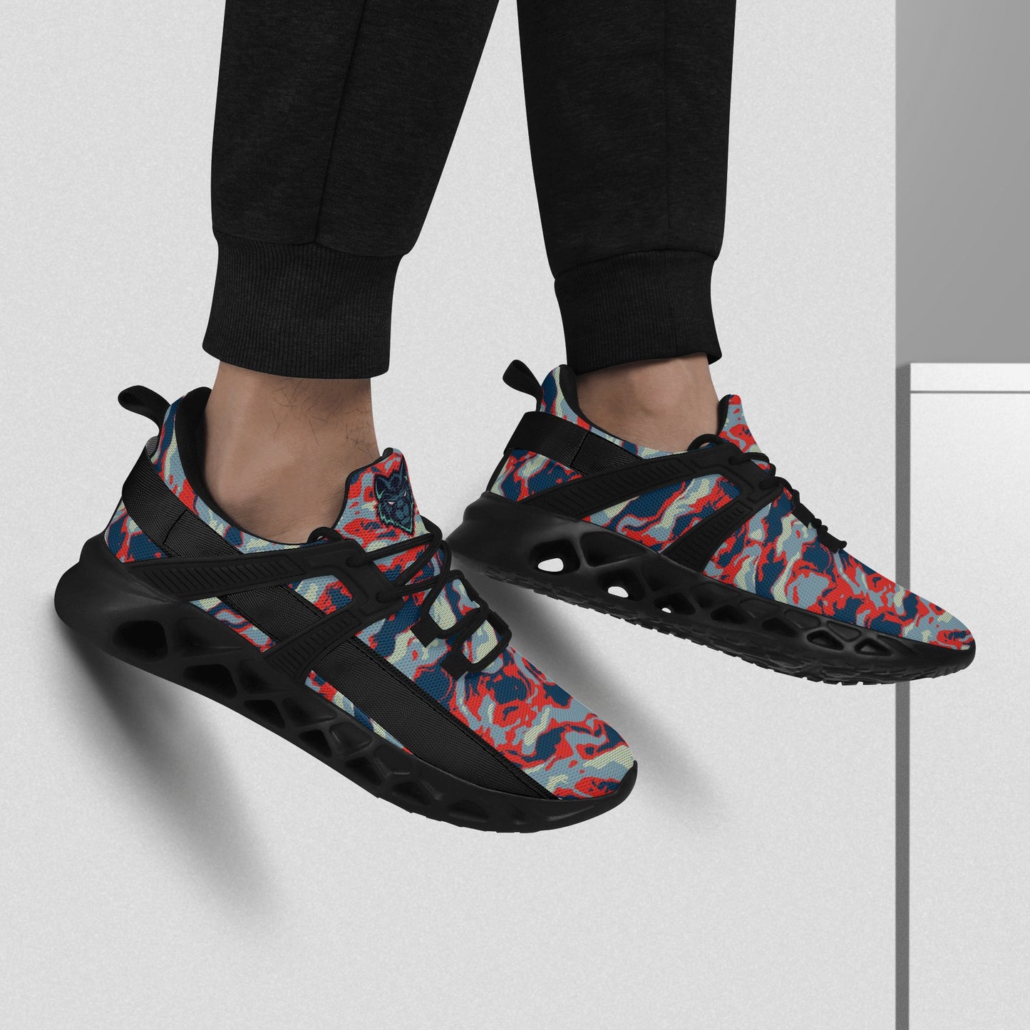 Mens New Elastic Sport Sneakers - Canvas Graffitti