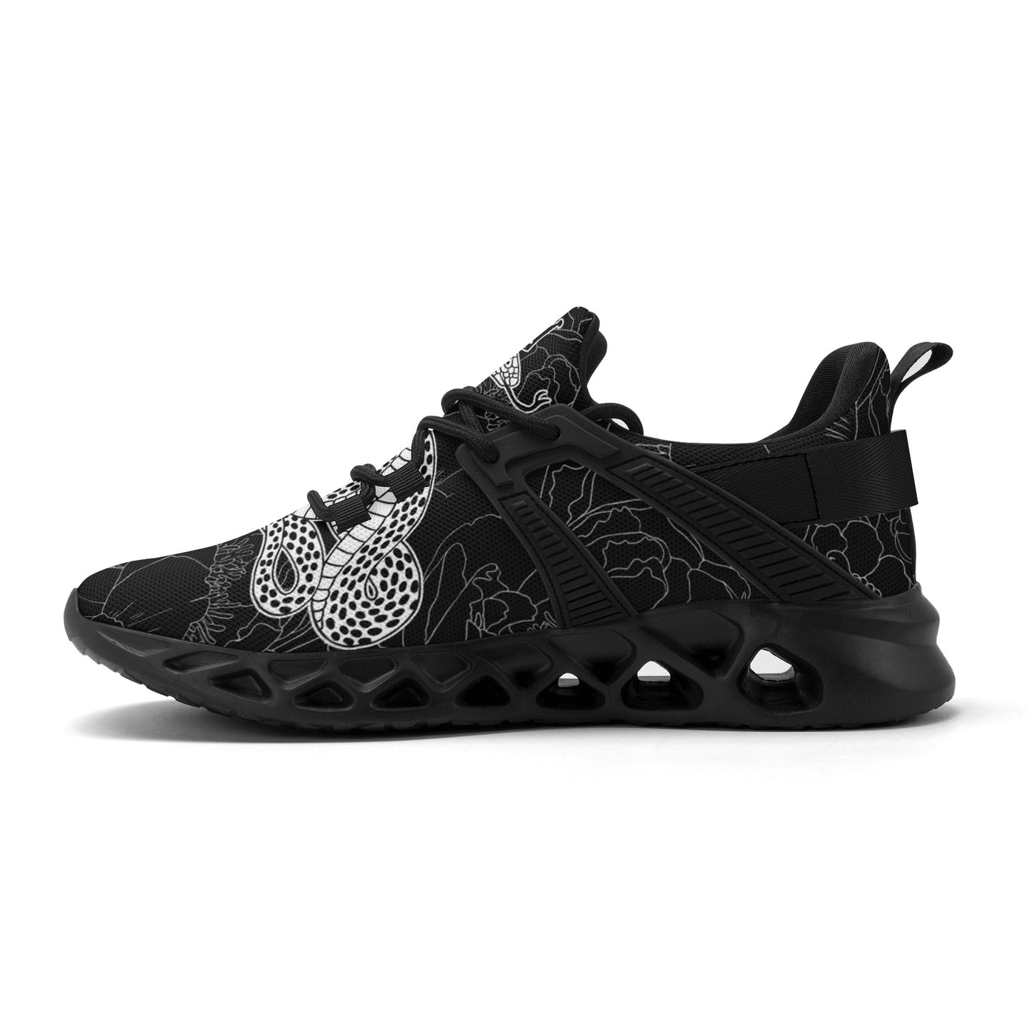 Mens New Elastic Sport Sneakers - Canvas Graffitti