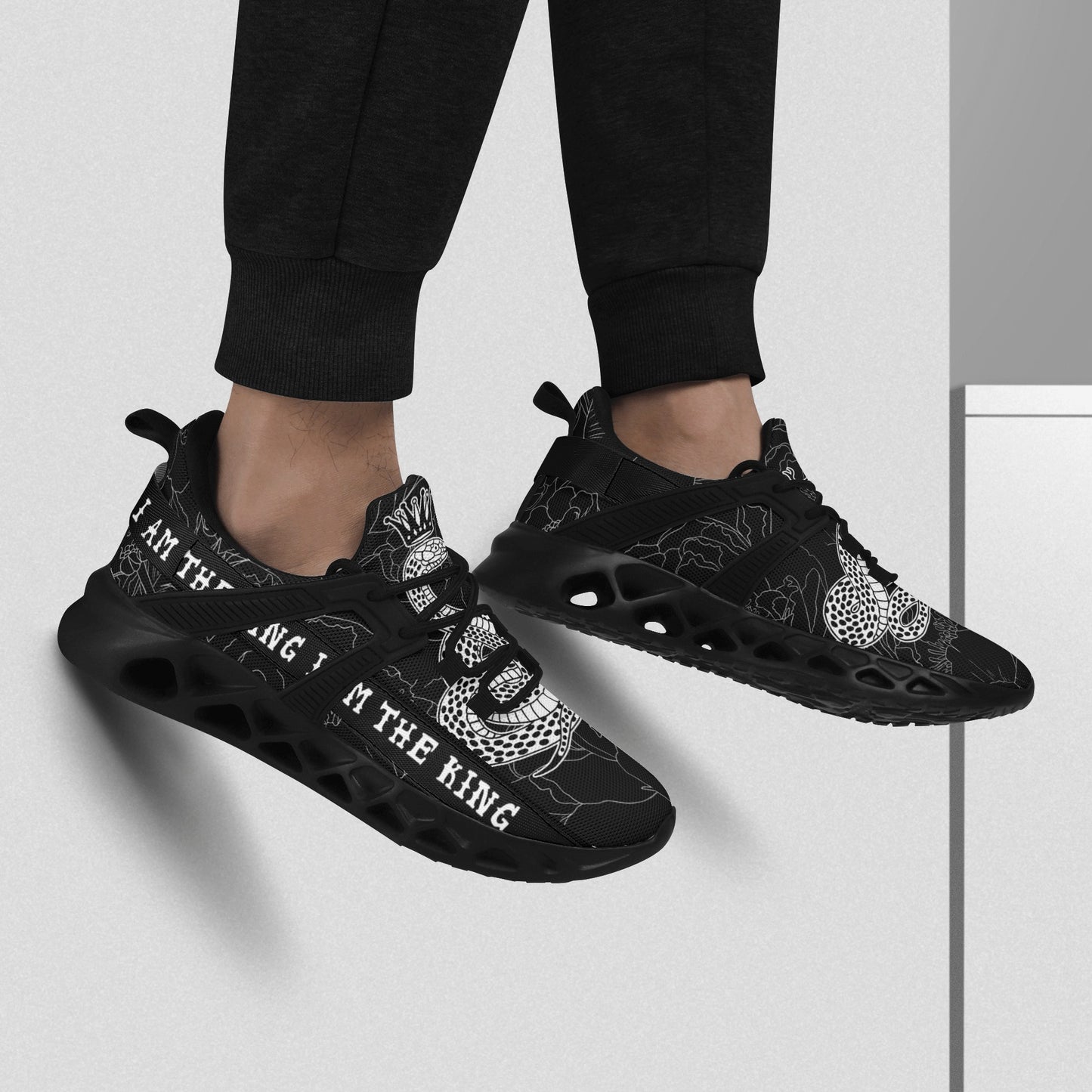 Mens New Elastic Sport Sneakers - Canvas Graffitti