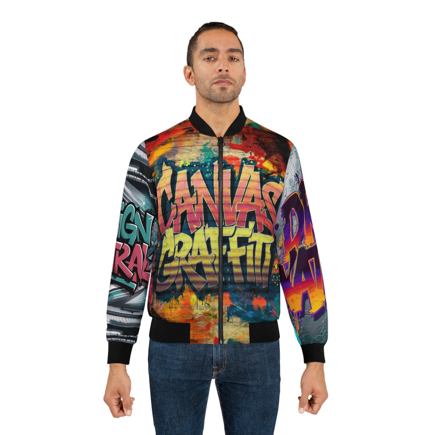 Men's Bomber Jacket (black)#2 Printify