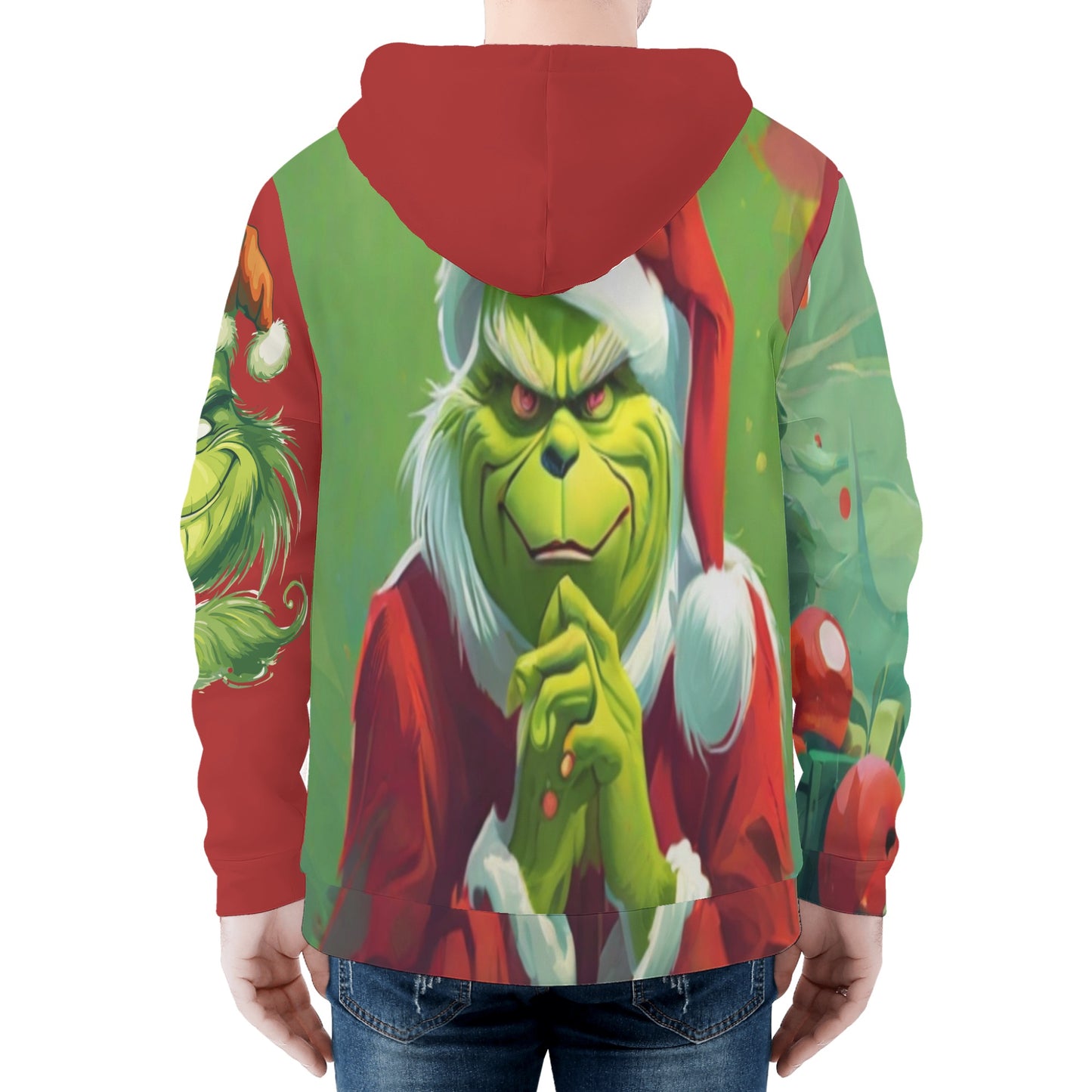 Grinch All Over Print Classic Zip Hoodie* Made from high-quality polyester material, ensuring durability and comfort for daily wear.* Hoodie drawstring and kangaroo pocket keep out rain and wind gusts. * 2Canvas GraffittiPrint Classic Zip Hoodie