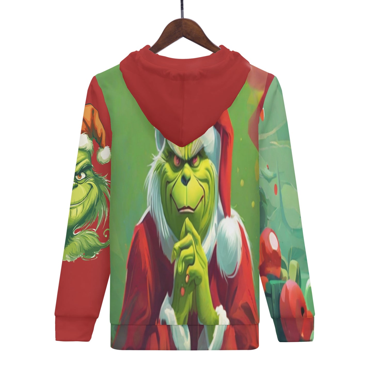 Grinch All Over Print Classic Zip Hoodie* Made from high-quality polyester material, ensuring durability and comfort for daily wear.* Hoodie drawstring and kangaroo pocket keep out rain and wind gusts. * 2Canvas GraffittiPrint Classic Zip Hoodie