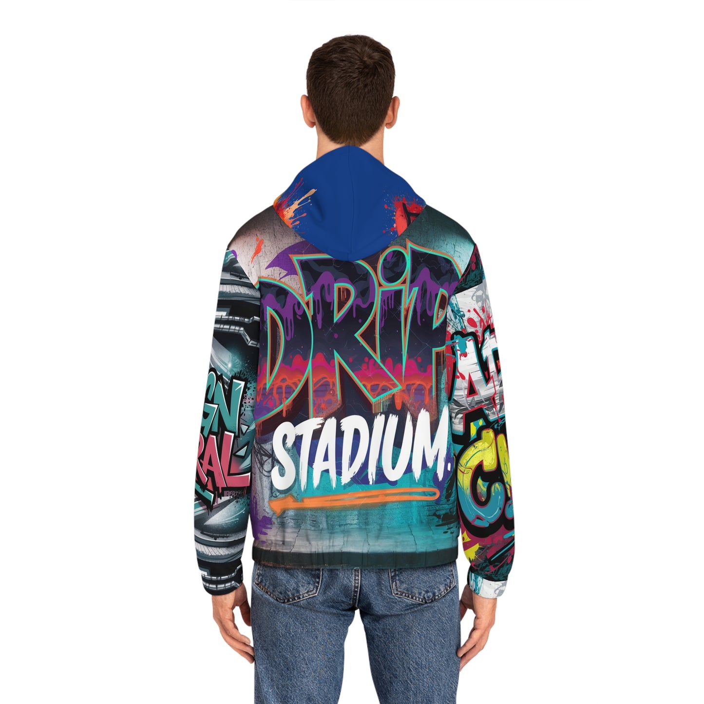 Men's Full-Zip Hoodie (blue) Printify