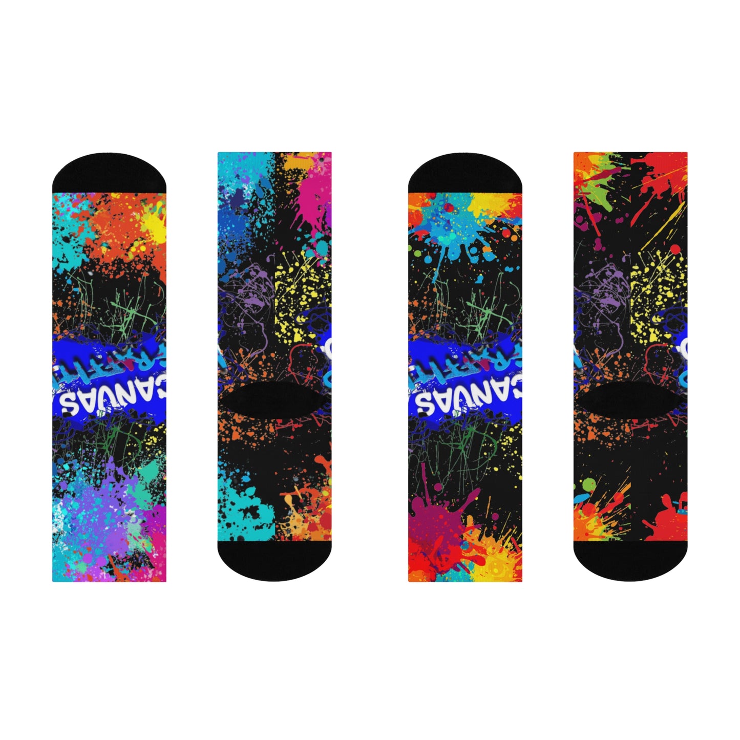 Cushioned Crew Socks (black) Printify