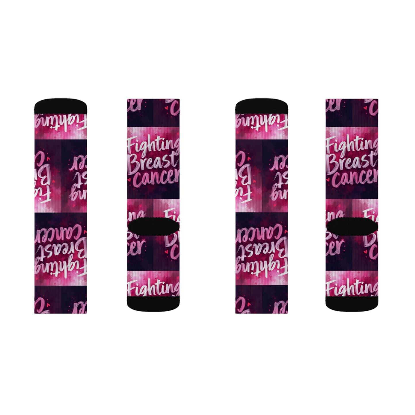 Breast Cancer Sublimation Socks Printify
