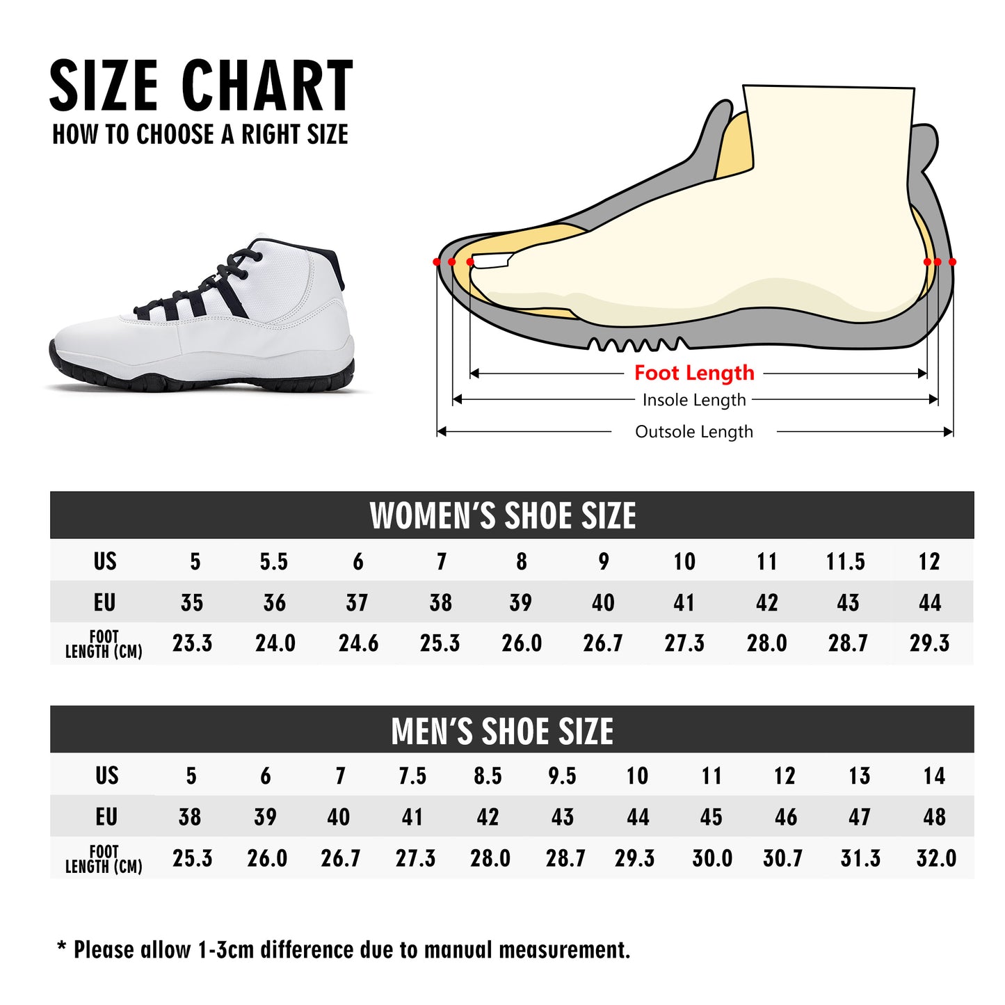 Mens High Top Retro Basketball Sneakers - Canvas Graffitti