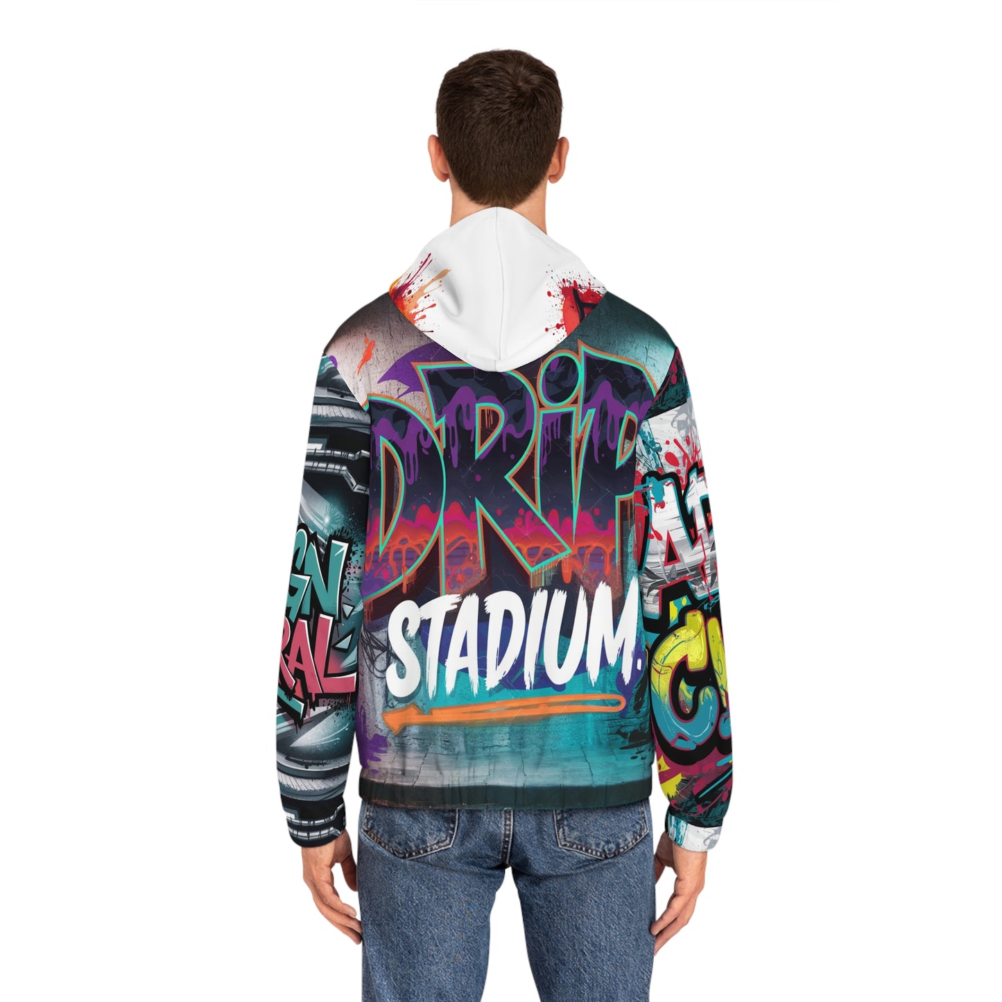 Men's Full-Zip Hoodie (white) Printify