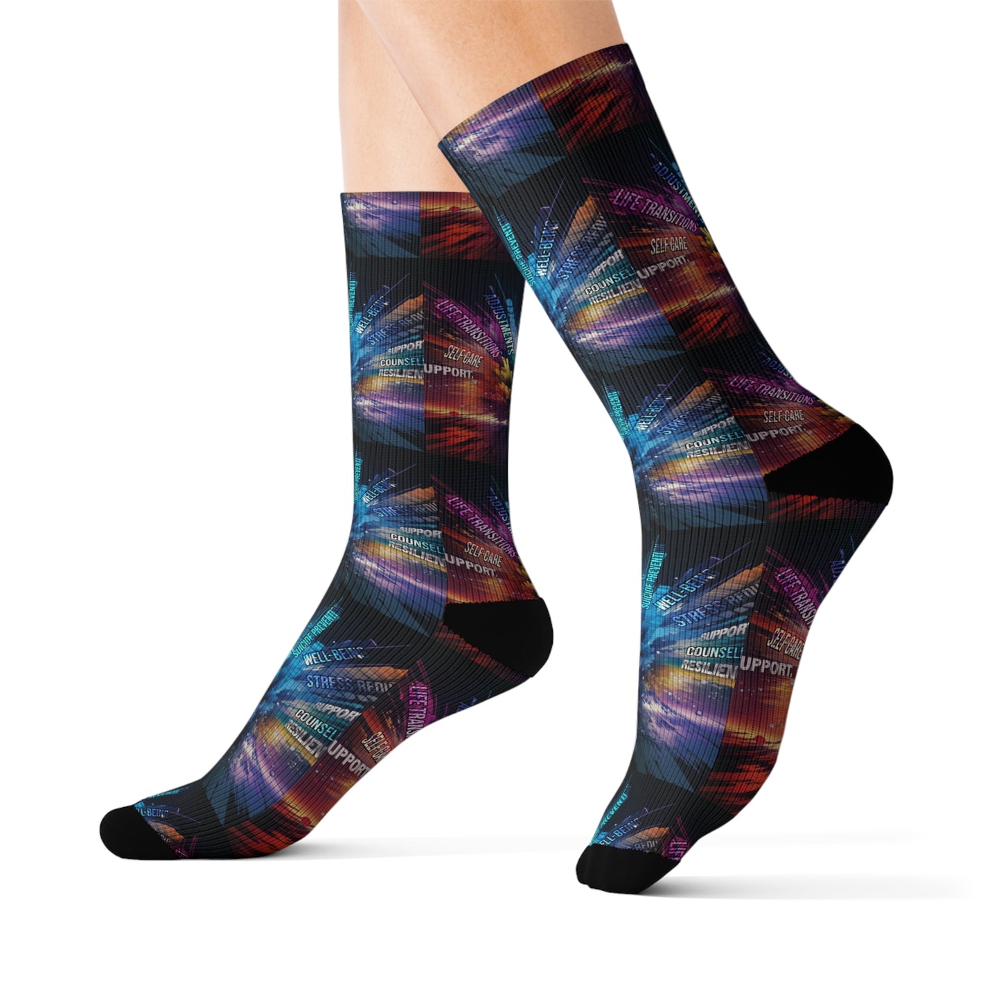 mental health explosion Socks Printify