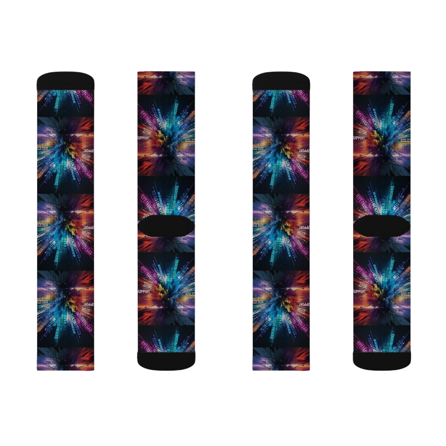 mental health explosion Socks Printify