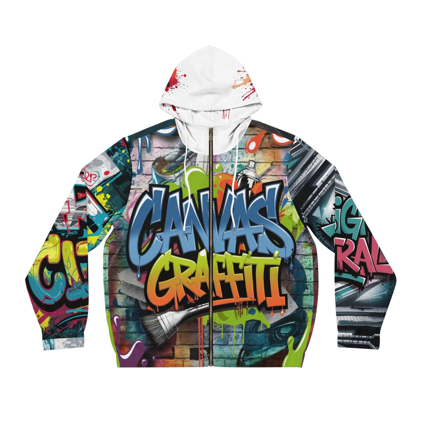 Men's Full-Zip Hoodie (white) Printify