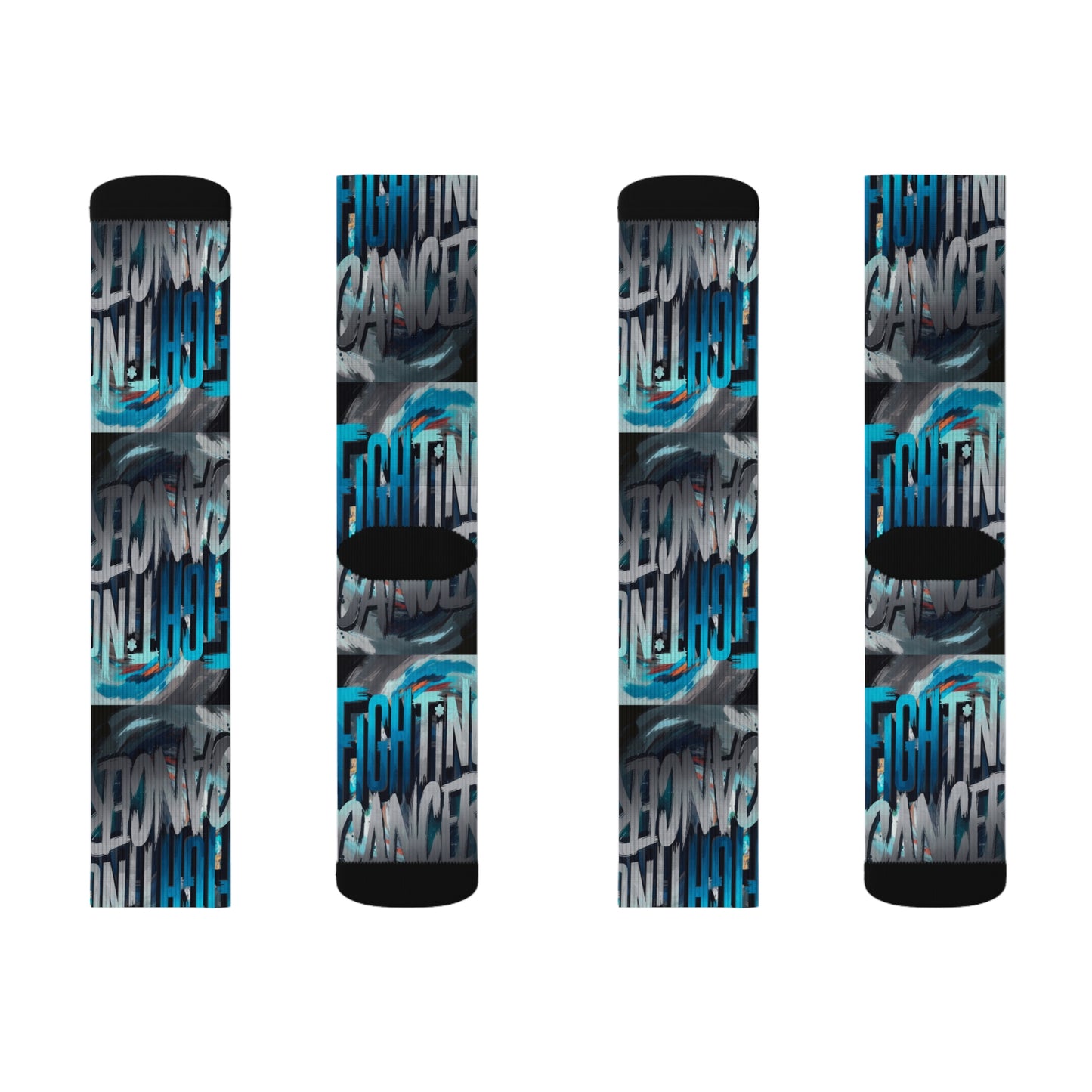 Cancer Sublimation Socks Printify