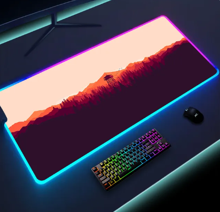 Luminous LED Lighting Mouse Pad Canvas Graffitti