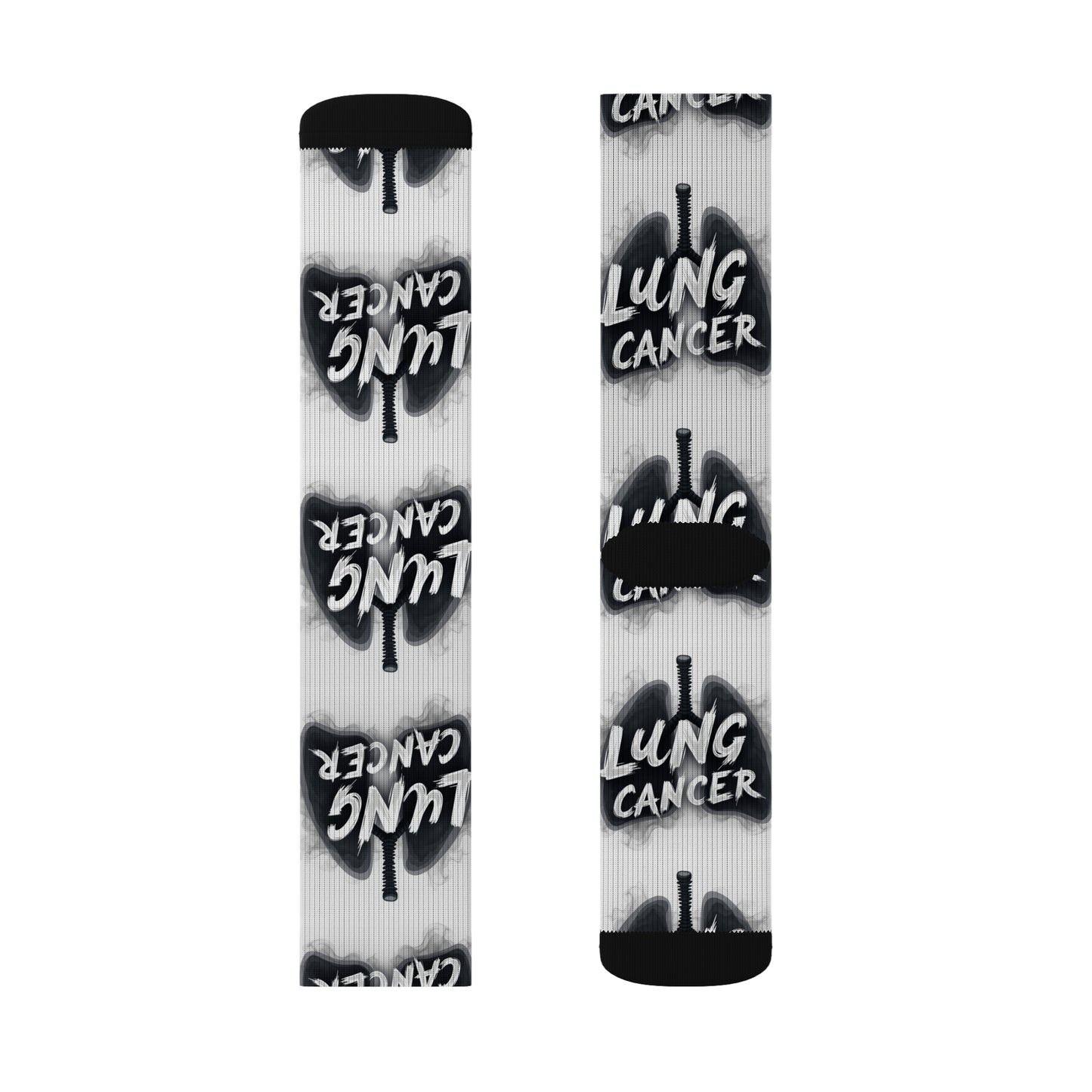 lung cancer awareness Sublimation Socks Printify