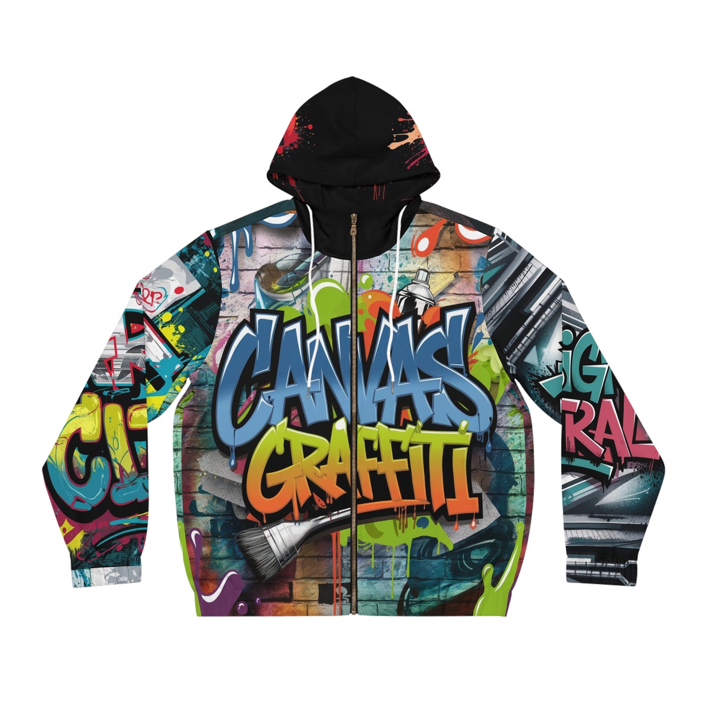 Men's Full-Zip Hoodie (black) Printify