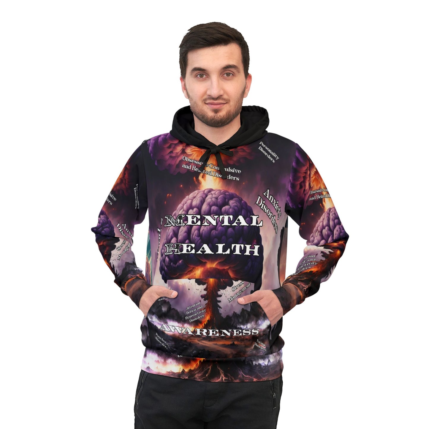 mental health Athletic Hoodie (AOP) Printify