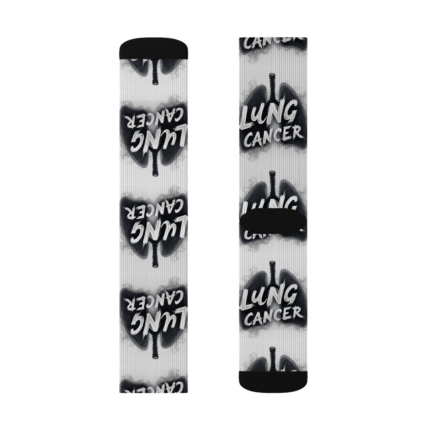 lung cancer awareness Sublimation Socks Printify