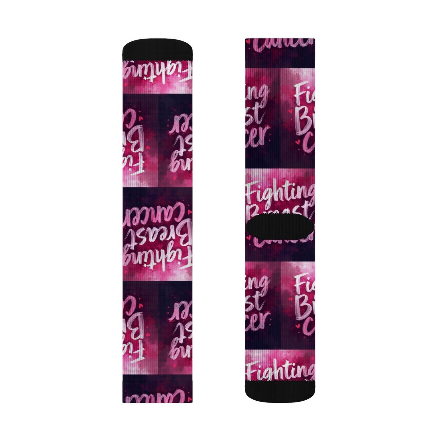 Breast Cancer Sublimation Socks Printify