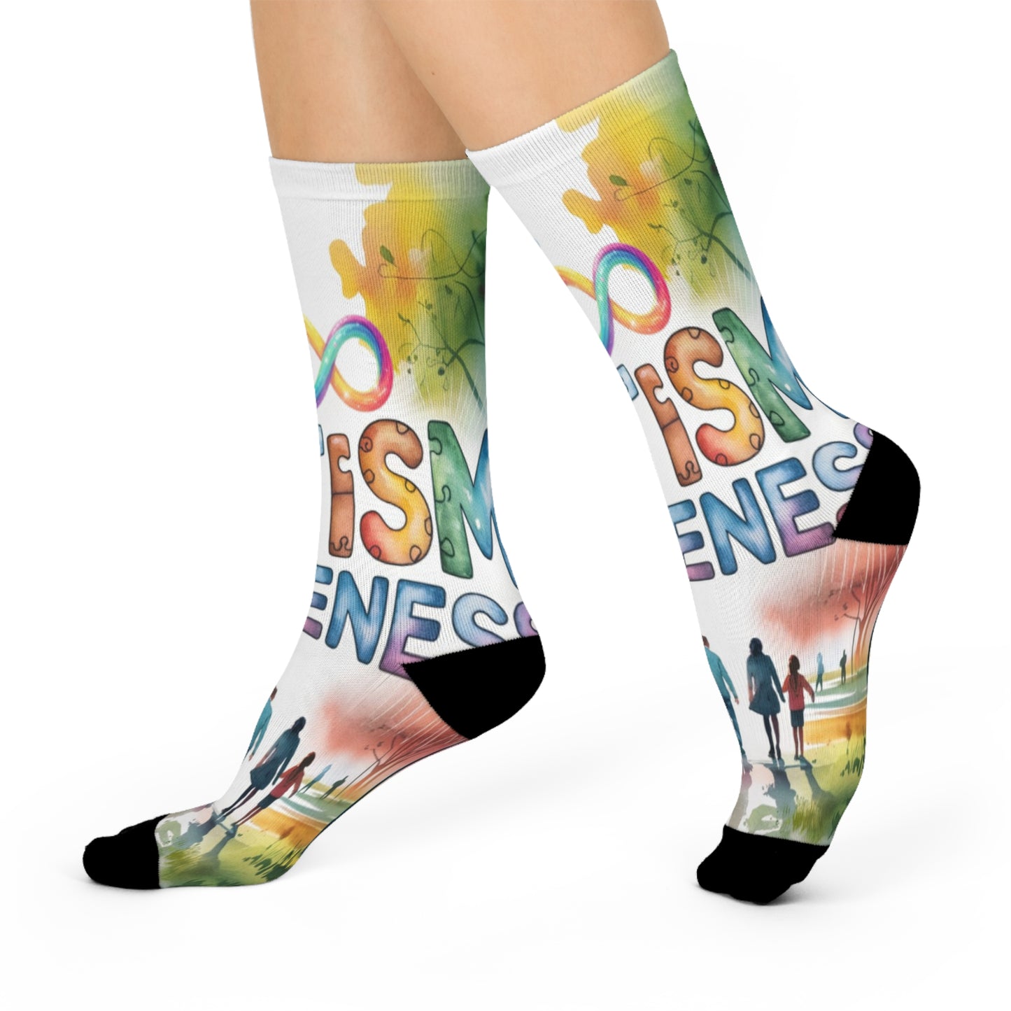 autism awareness Cushioned Crew Socks Printify