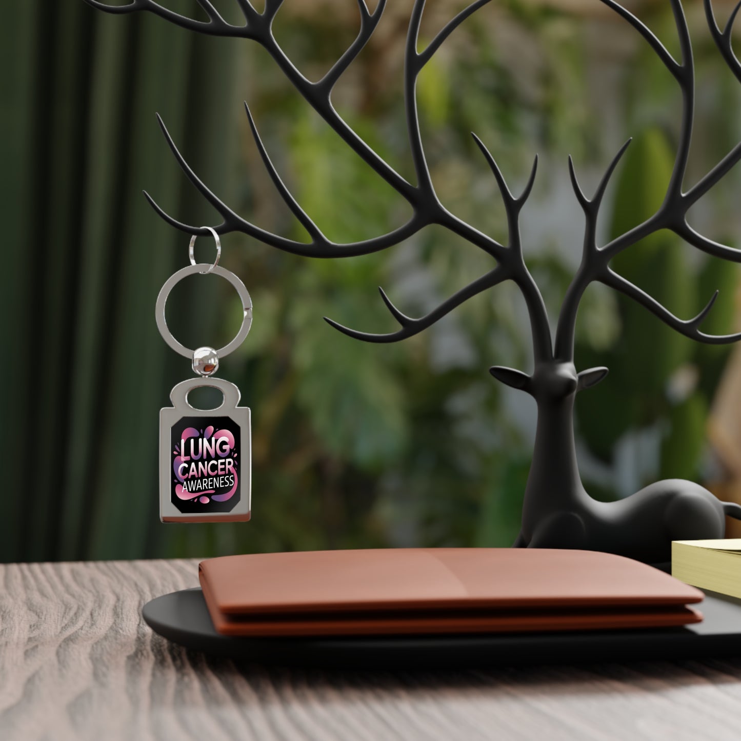 lung cancer key ring Printify