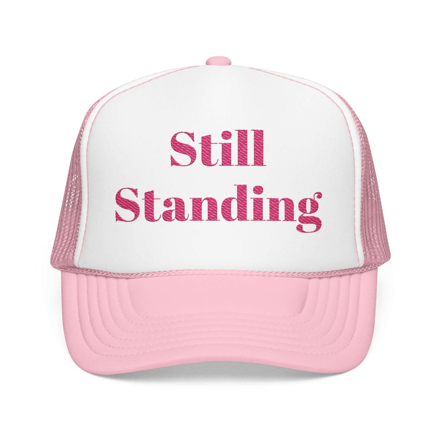 Breast Cancer Trucker Hat (Embroidery)(Standing).