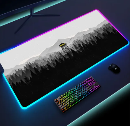 Luminous LED Lighting Mouse Pad Canvas Graffitti