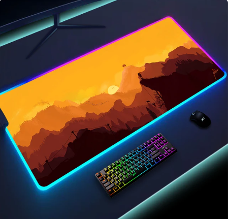 Luminous LED Lighting Mouse Pad Canvas Graffitti