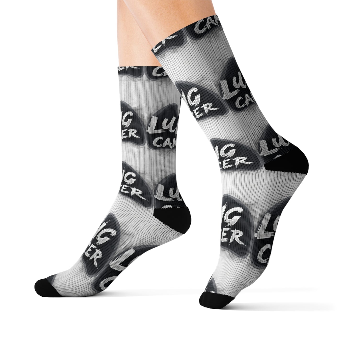 lung cancer awareness Sublimation Socks Printify