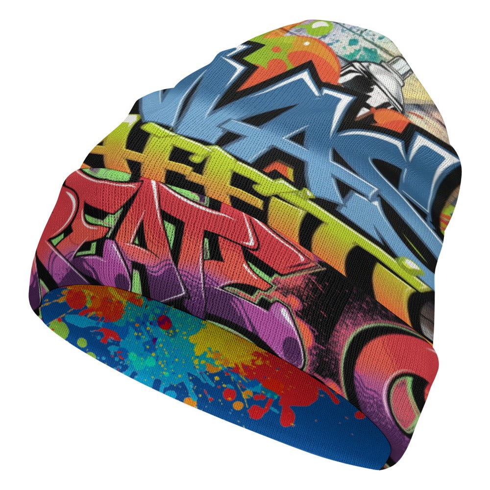 Canvas Graffitti knitted hat Inkedjoy