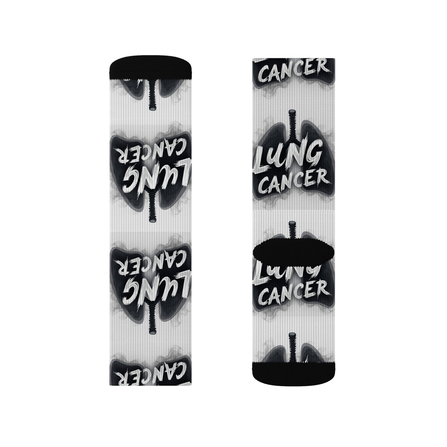 lung cancer awareness Sublimation Socks Printify