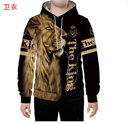 Lion - White Tiger Hoodies Canvas Graffitti