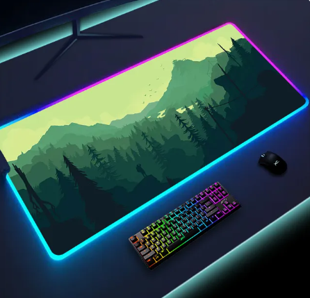 Luminous LED Lighting Mouse Pad Canvas Graffitti