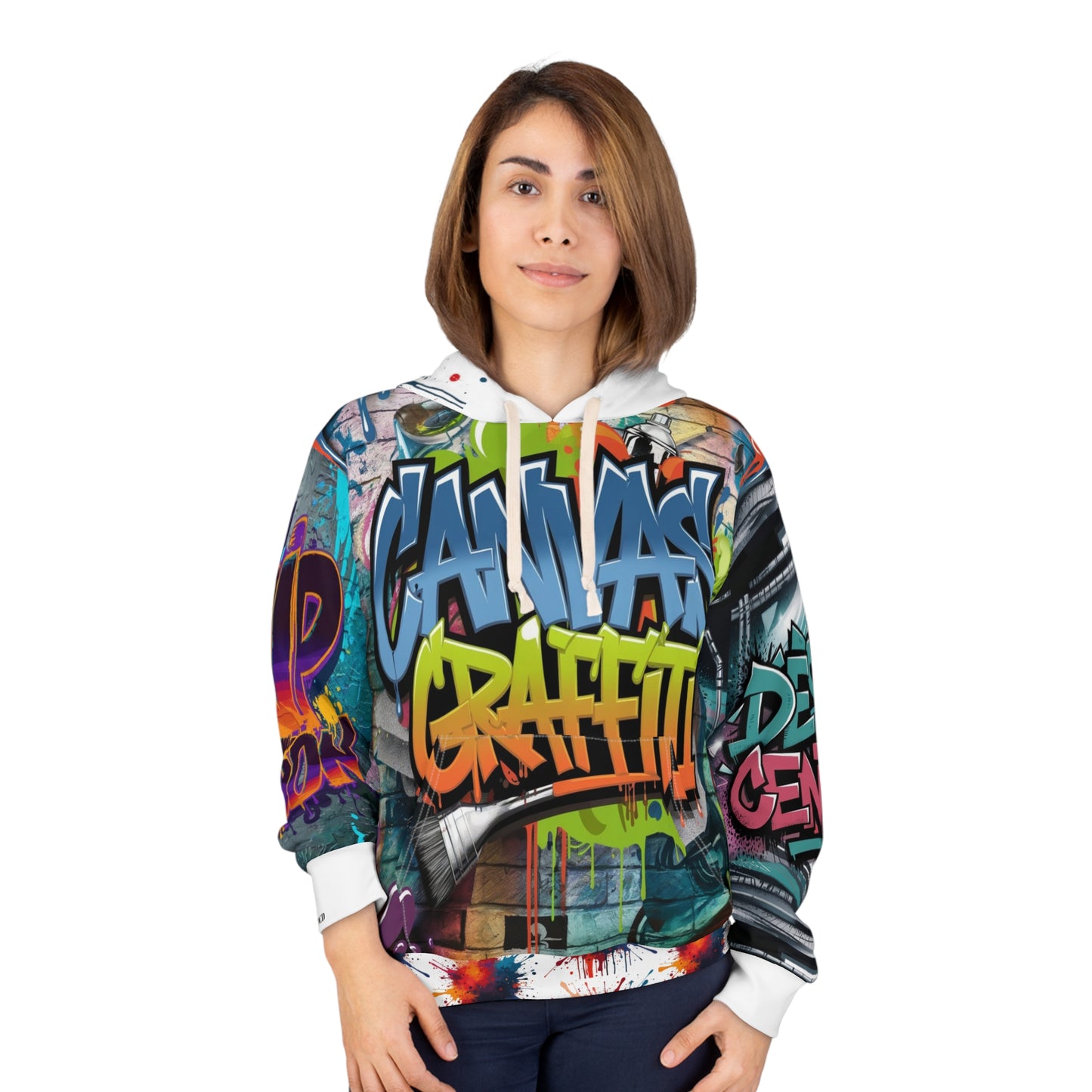 Canvas Graffitti Pullover Hoodie (AOP) Printify