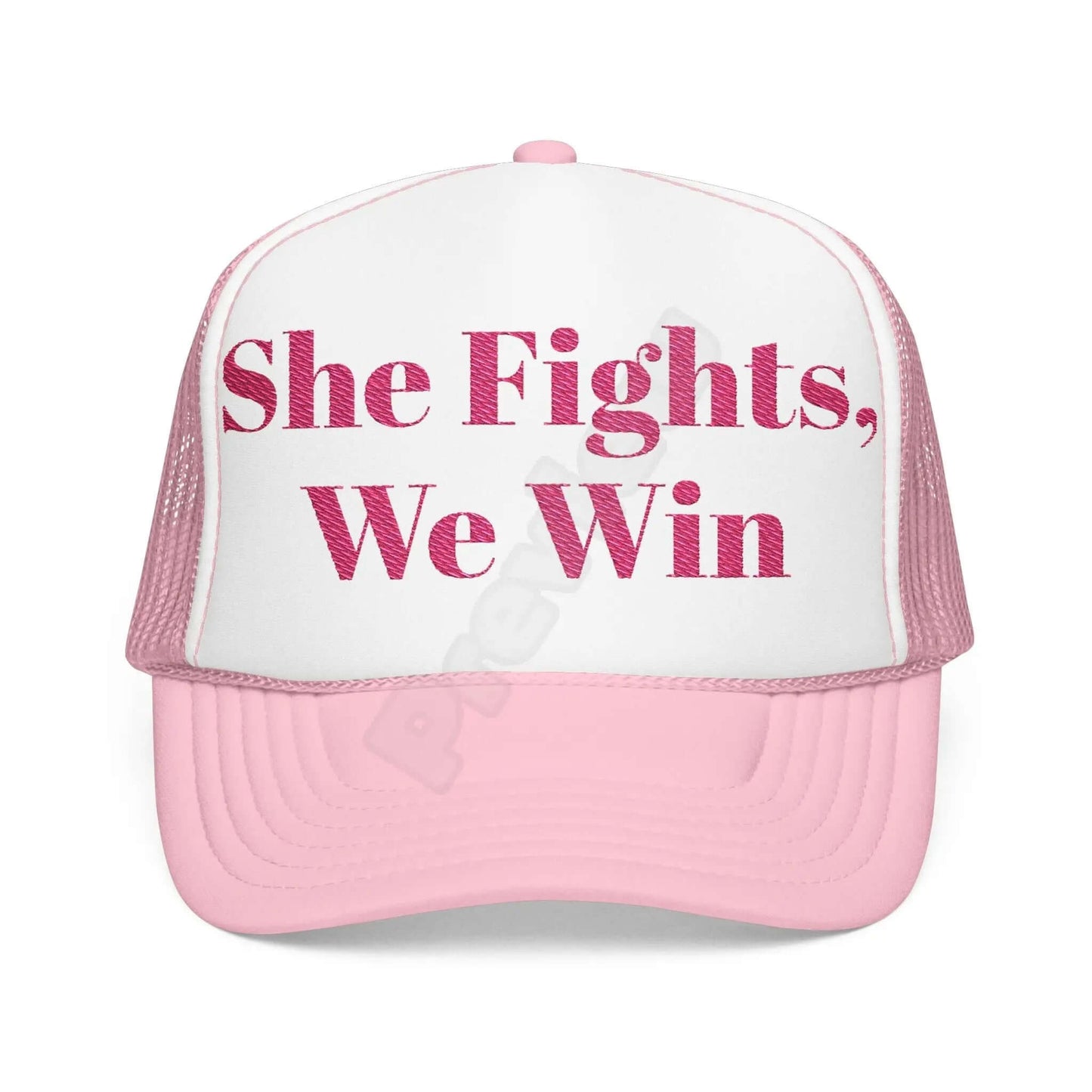 Breast Cancer Trucker Hat (Embroidery)(Fight).