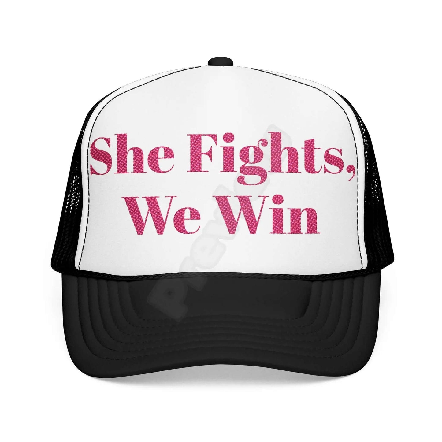 Breast Cancer Trucker Hat (Embroidery)(Fight).