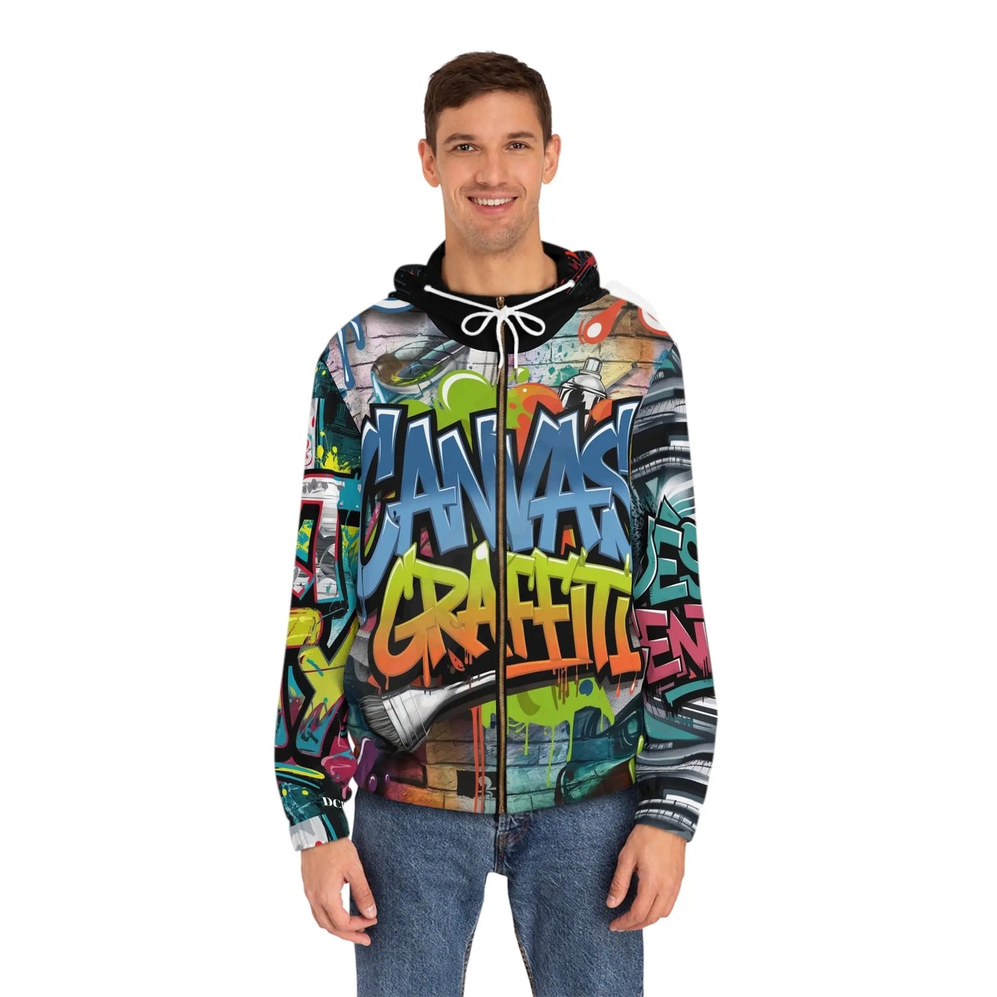 Men's Full-Zip Hoodie (black) Printify
