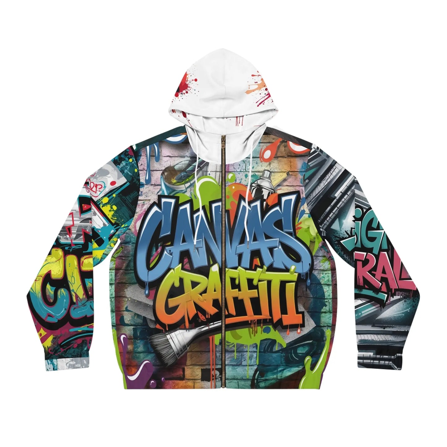 Men's Full-Zip Hoodie (white) Printify