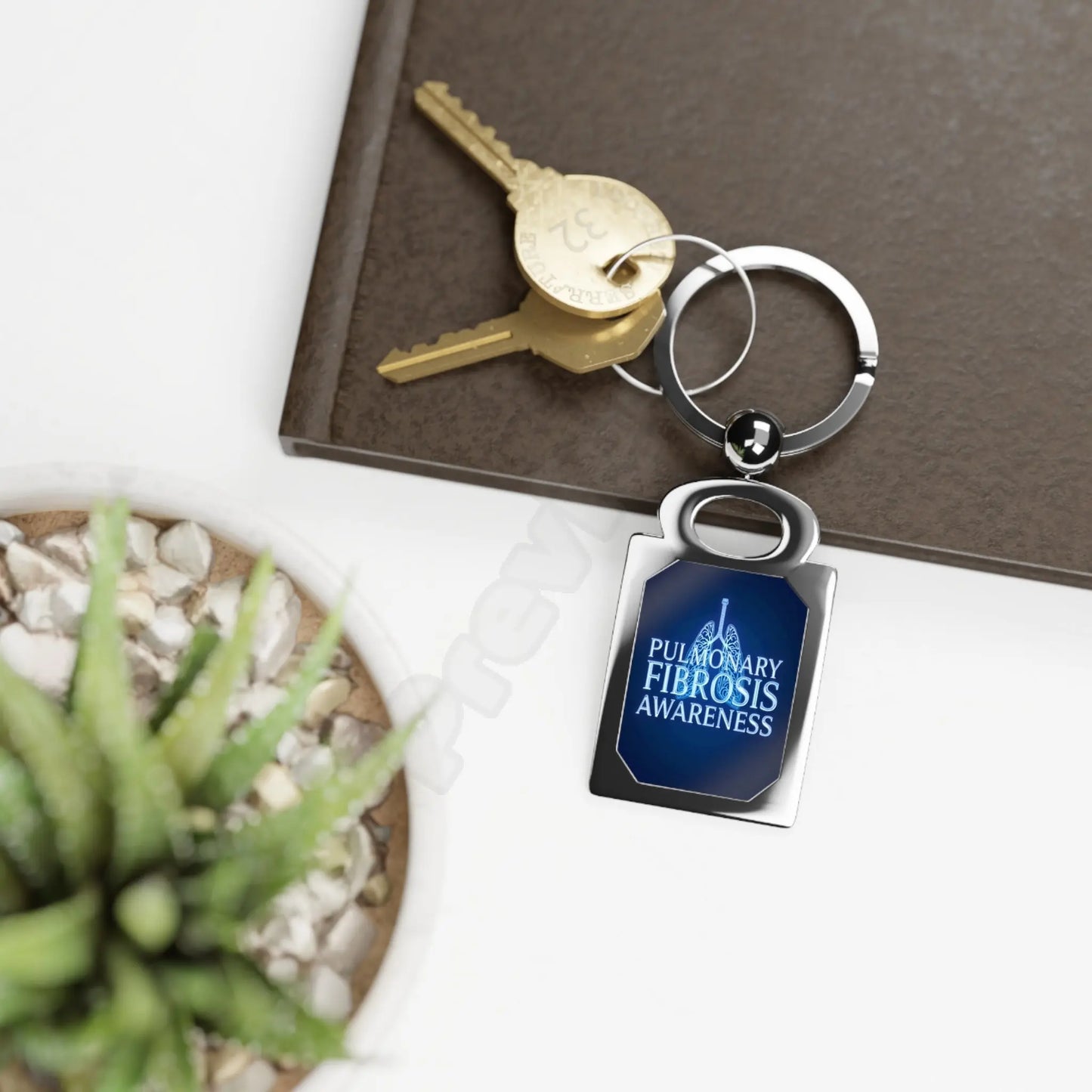PULMONARY FIBROSIS key ring.