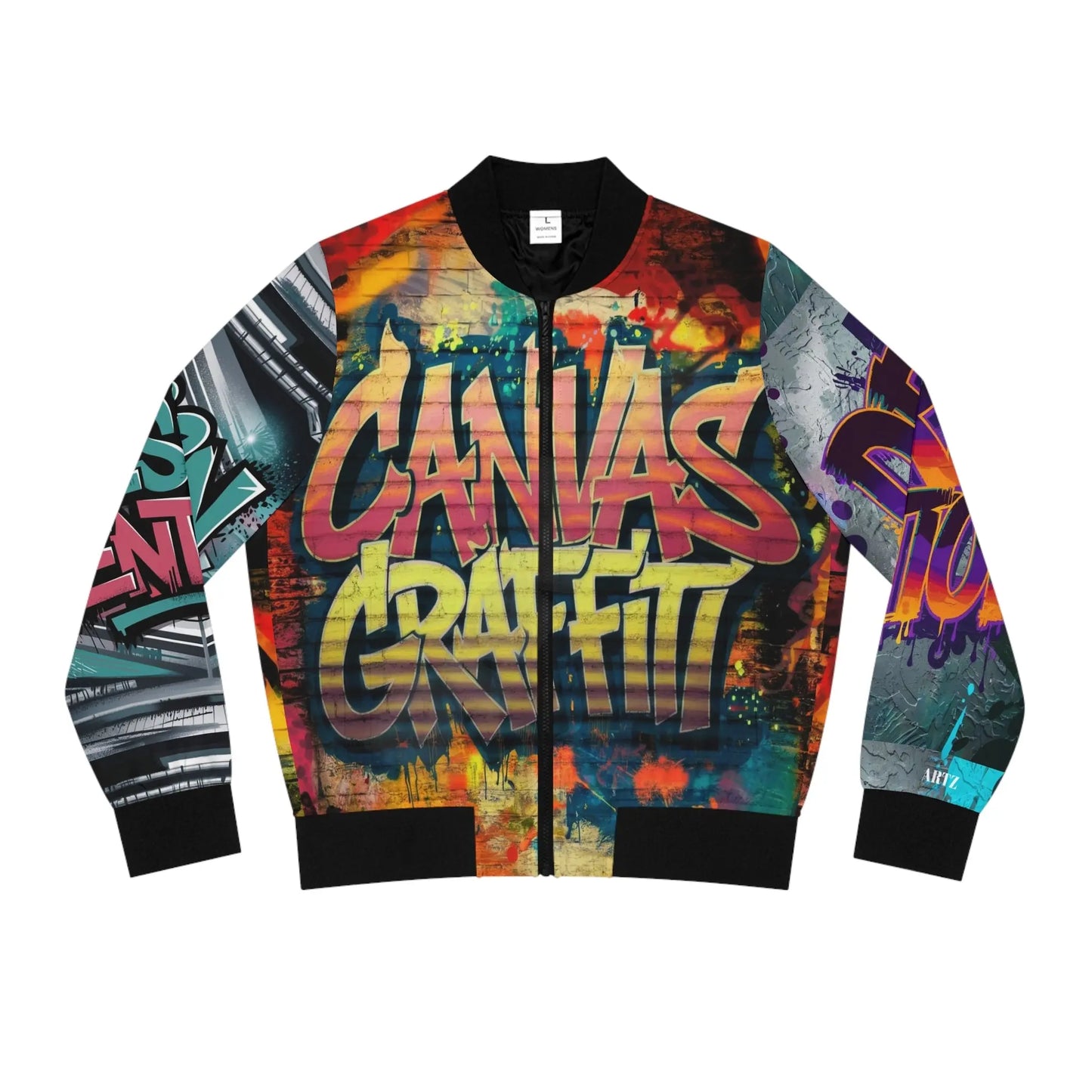 Women's Bomber Jacket (black)#2.