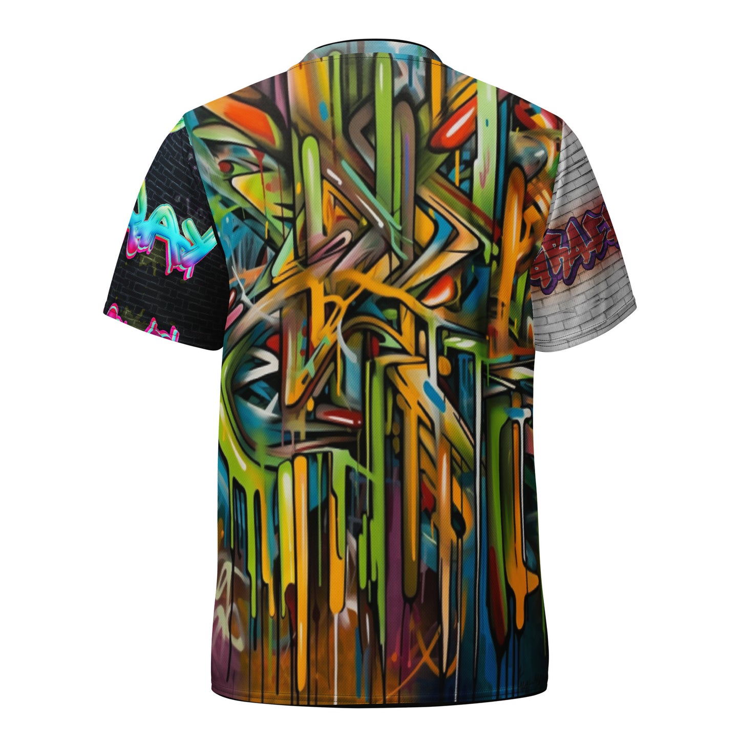 unisex sports jersey (street)Looking for the perfect sports jersey? We have you covered—made of 100% recycled polyester fabric, this shirt is breathable, moisture-wicking, and has a double-layerCanvas Graffittiunisex sports jersey (street)