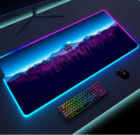 Luminous LED Lighting Mouse Pad Canvas Graffitti