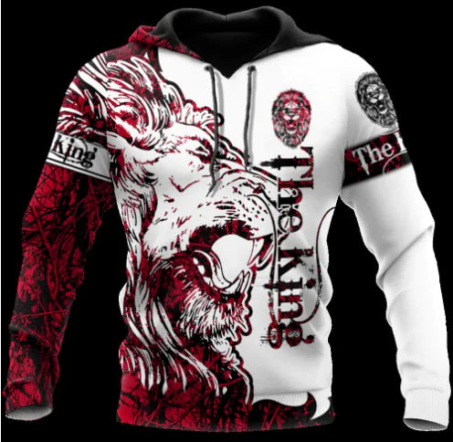 Lion - White Tiger Hoodies Canvas Graffitti