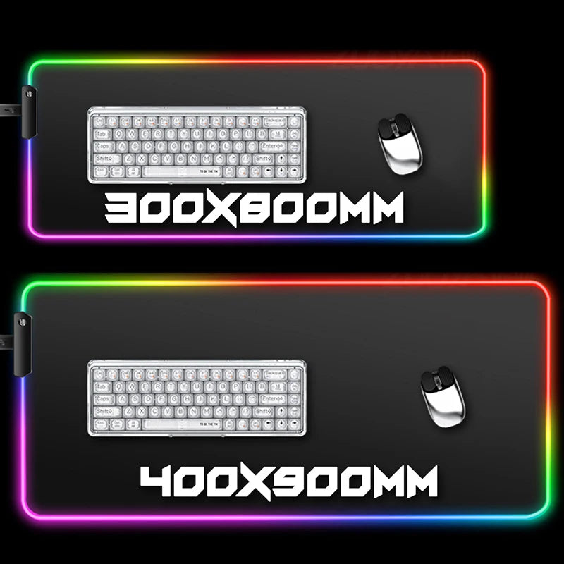 Luminous LED Lighting Mouse Pad Canvas Graffitti