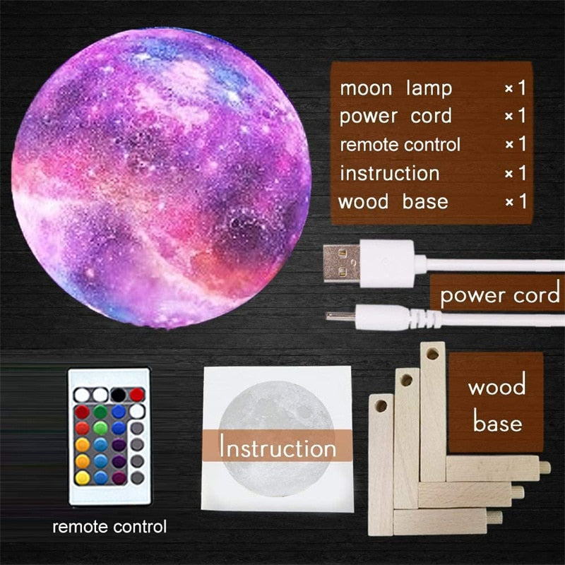 Galaxy Lamp Canvas Graffitti