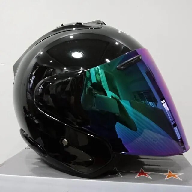 Motorcycle Half Helmet Canvas Graffitti