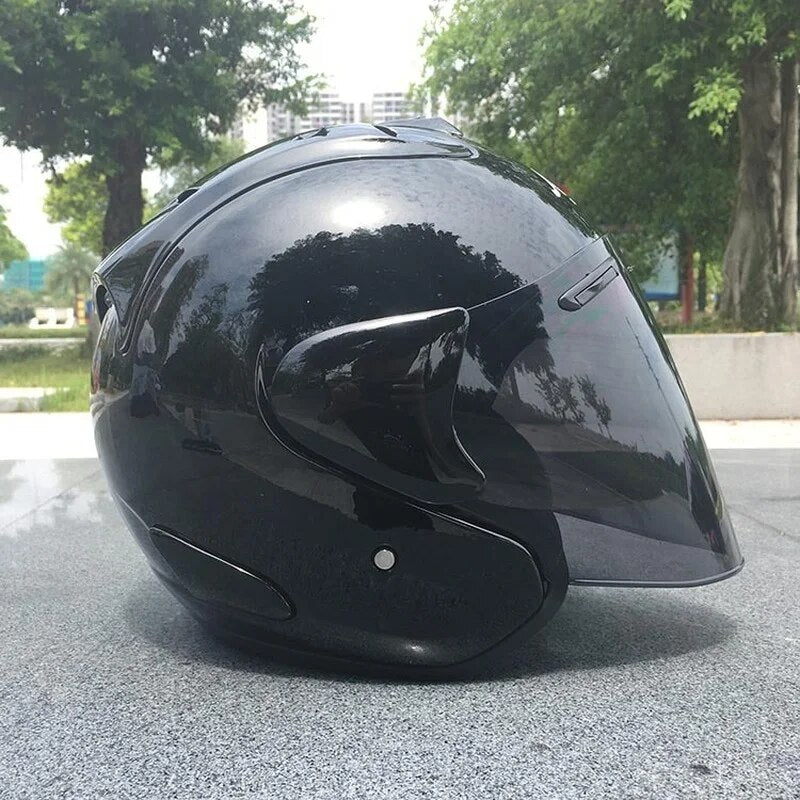 Motorcycle Half Helmet Canvas Graffitti