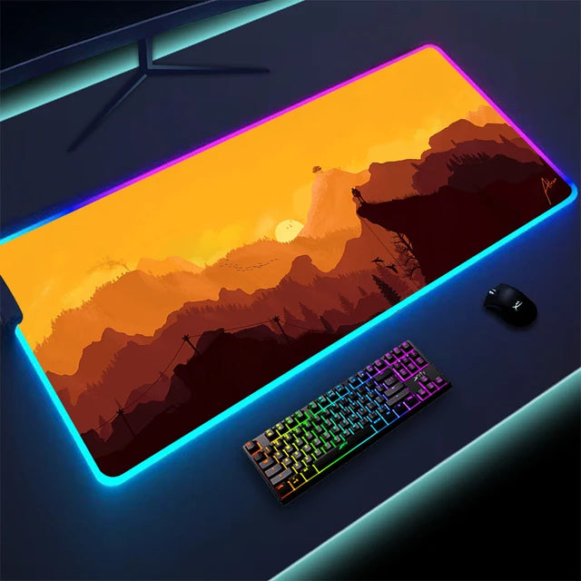 Luminous LED Lighting Mouse Pad Canvas Graffitti