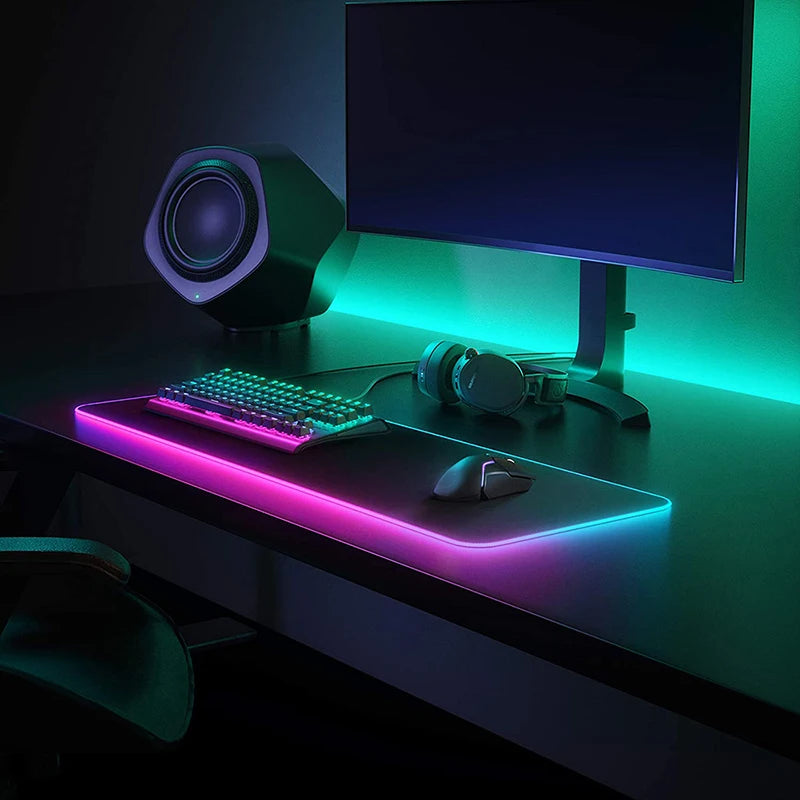 Luminous LED Lighting Mouse Pad Canvas Graffitti