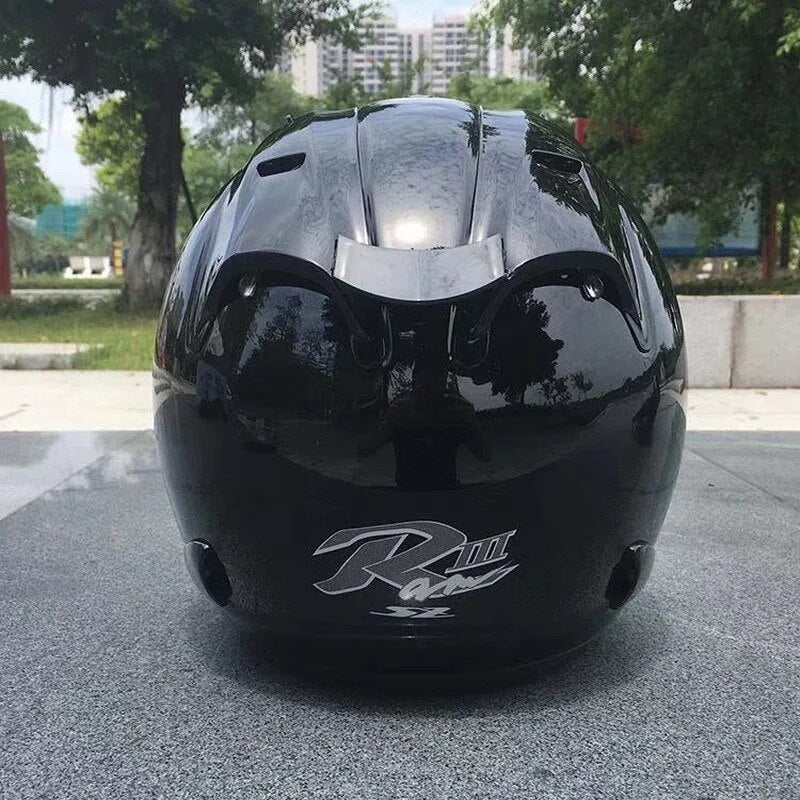 Motorcycle Half Helmet Canvas Graffitti