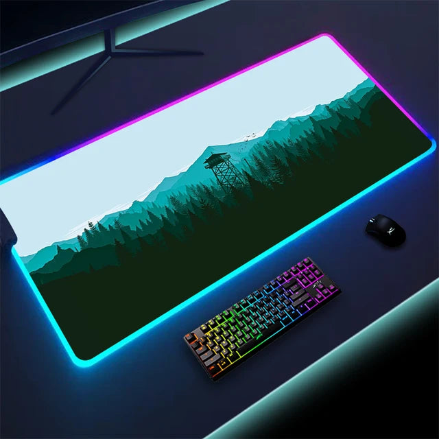 Luminous LED Lighting Mouse Pad Canvas Graffitti